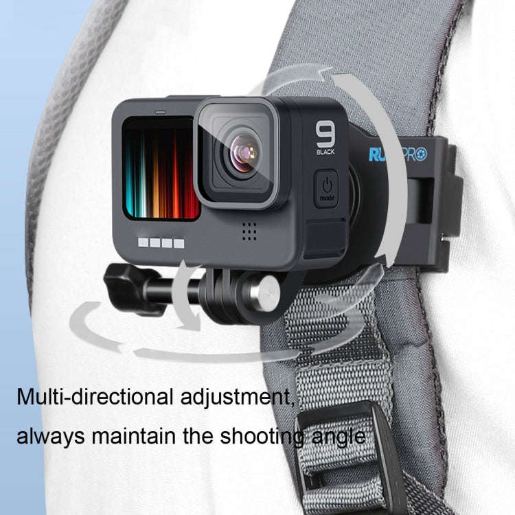 RUIGPRO 360 Degree Rotating Quick Release Strap Mount Shoulder Backpack Mount for GoPro, Insta360...