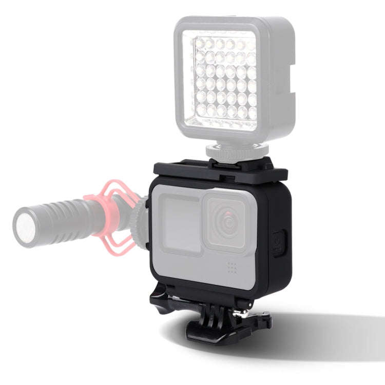For GoPro HERO10 Black / HERO9 Black Plastic Frame Mount Protective Case with Base Buckle & Long ...