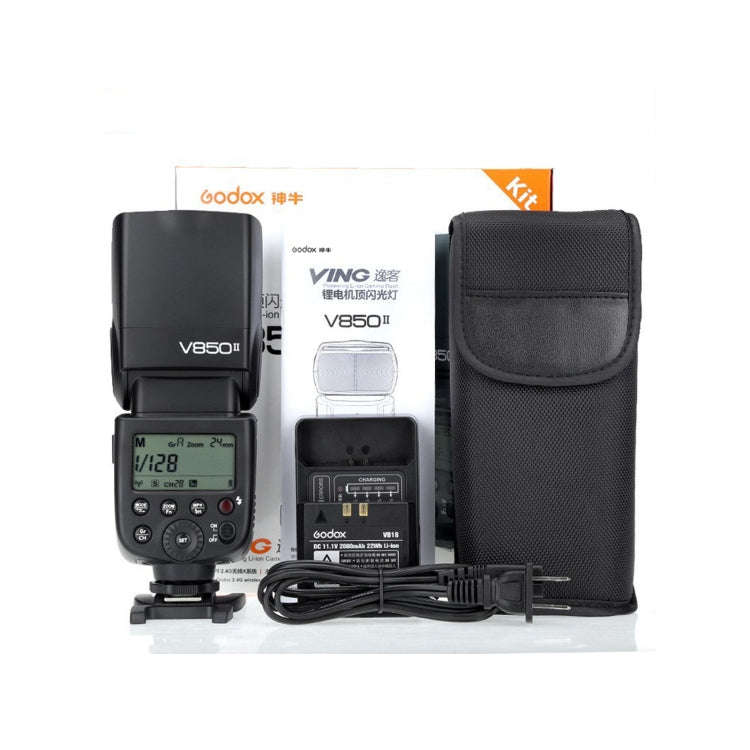 Godox V850II 2.4GHz Wireless 1/8000s HSS Flash Speedlite for Canon / Nikon DSLR Cameras(Black)