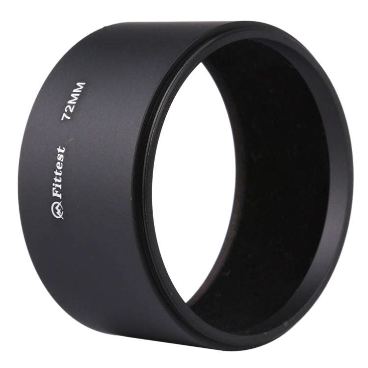 FITTEST 72mm Thread Type Straight Tube Full Metal Lens Hood Shade for Medium Telephoto Lens