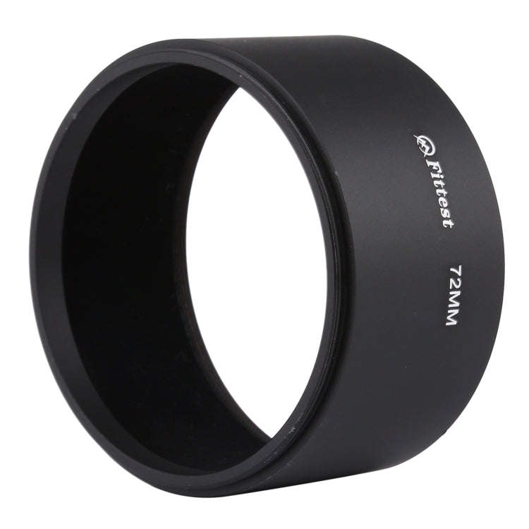 FITTEST 72mm Thread Type Straight Tube Full Metal Lens Hood Shade for Medium Telephoto Lens