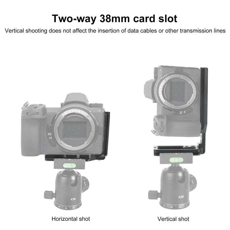 1/4 inch  Vertical Shoot Quick Release L Plate Bracket Base Holder for Nikon Z6 / Z7