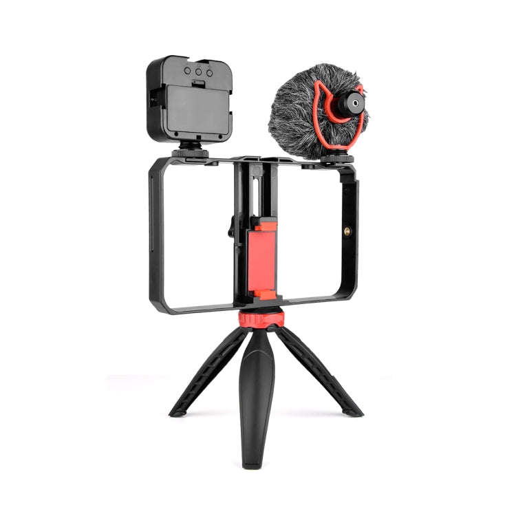 YELANGU PC204 YLG1801D Vlogging Live Broadcast LED Selfie Light Smartphone Video Rig Handle Stabi...