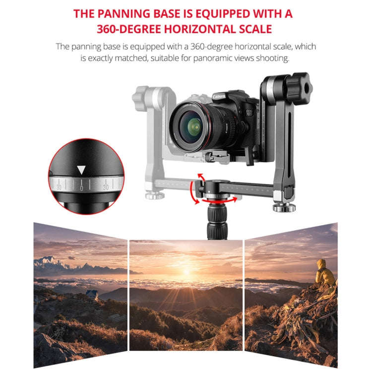 YELANGU A171 YLG0401E-C 360 Degree Rotation Horizontal Cantilever Gimbal Tripod Head for Home DV ...