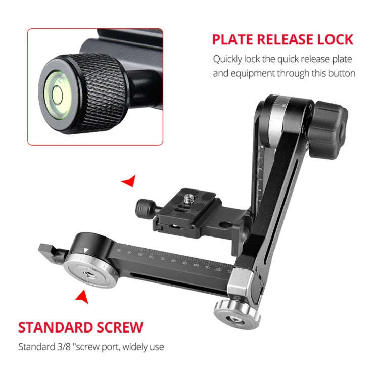 YELANGU A171 YLG0401E-C 360 Degree Rotation Horizontal Cantilever Gimbal Tripod Head for Home DV ...