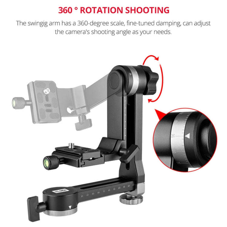 YELANGU A171 YLG0401E-C 360 Degree Rotation Horizontal Cantilever Gimbal Tripod Head for Home DV ...