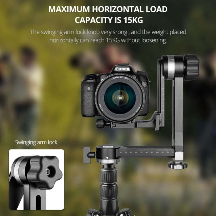 YELANGU A171 YLG0401E-C 360 Degree Rotation Horizontal Cantilever Gimbal Tripod Head for Home DV ...