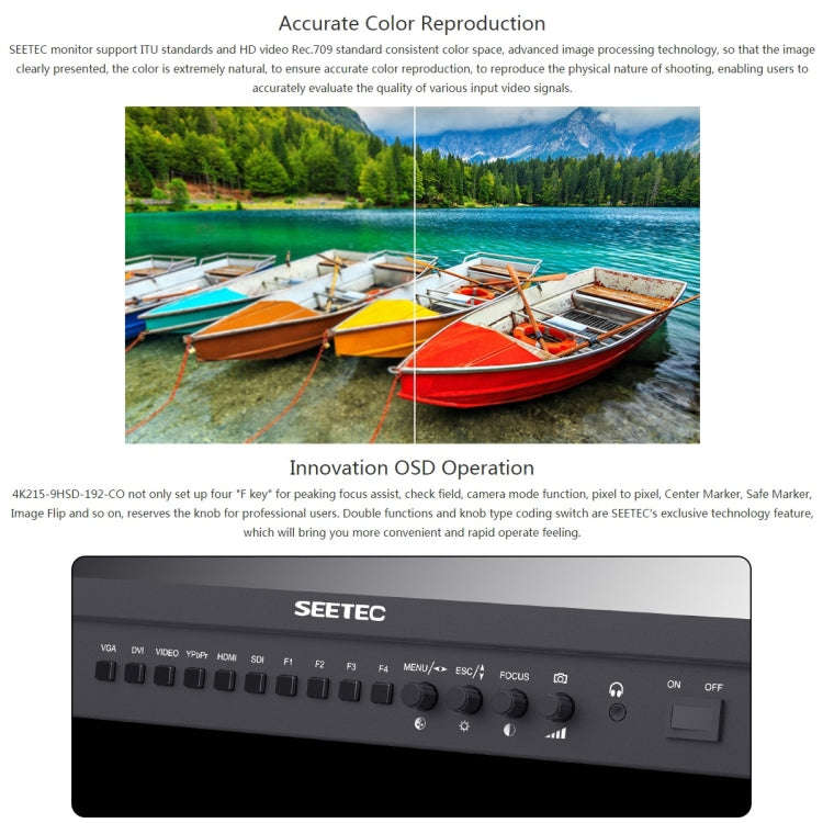 SEETEC 4K215-9HSD-CO 1920x1080 21.5 inch SDI / HDMI Full HD Director Box Camera Field Monitor