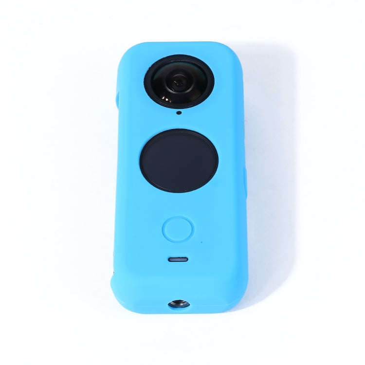 Full Body Dust-proof Silicone Protective Case for Insta360 ONE X2(Blue)