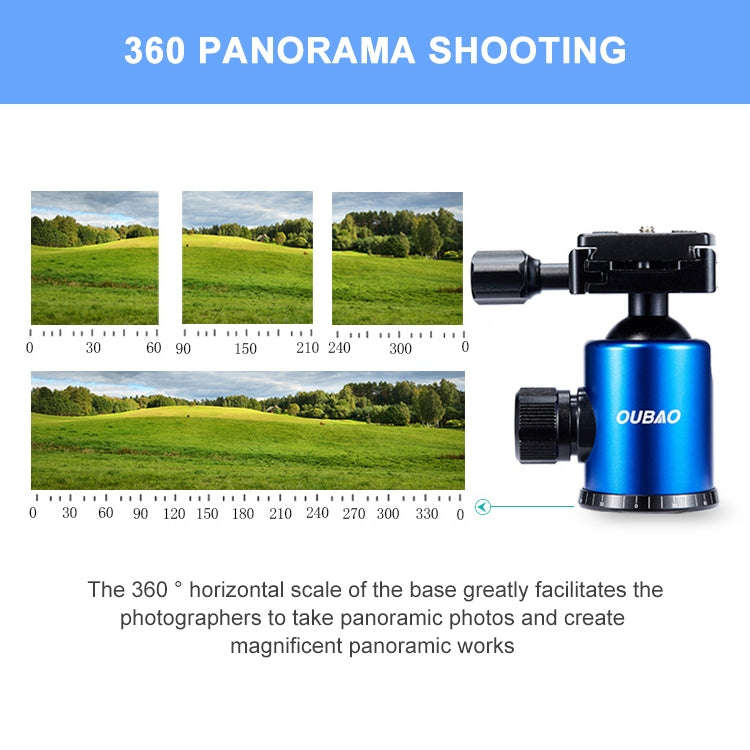 TRIOPO Oubao C-608S Adjustable Portable Carbon Fiber Tripod with Ball Head for SLR Camera