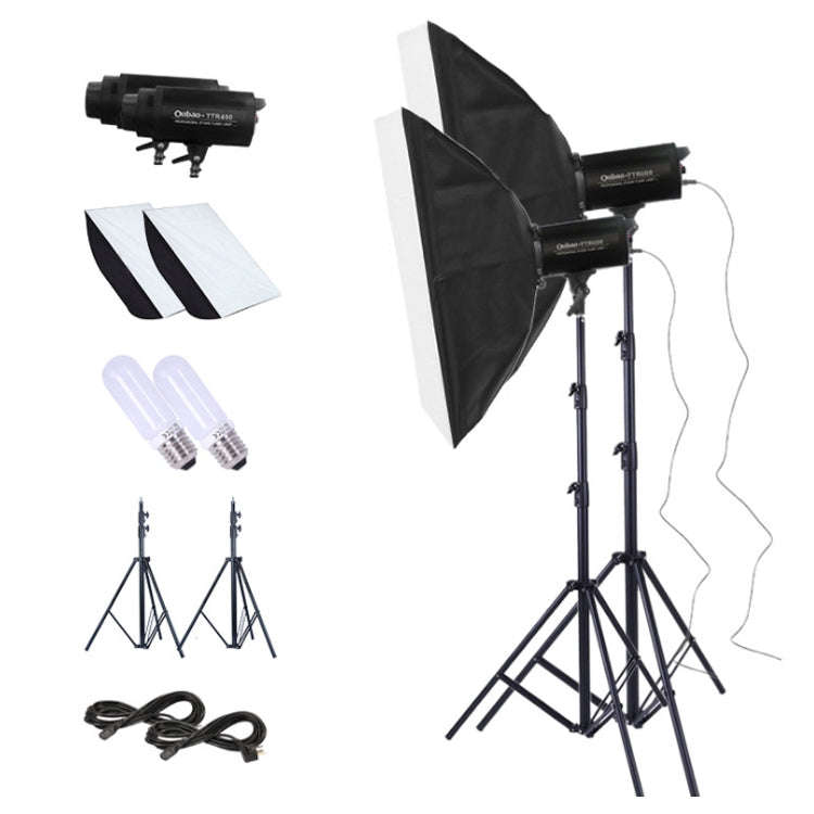 TRIOPO Oubao TTR400W 60x90cm Studio Softbox + Tripod Mount + 2x E27 150W Light Bulb Photography L...