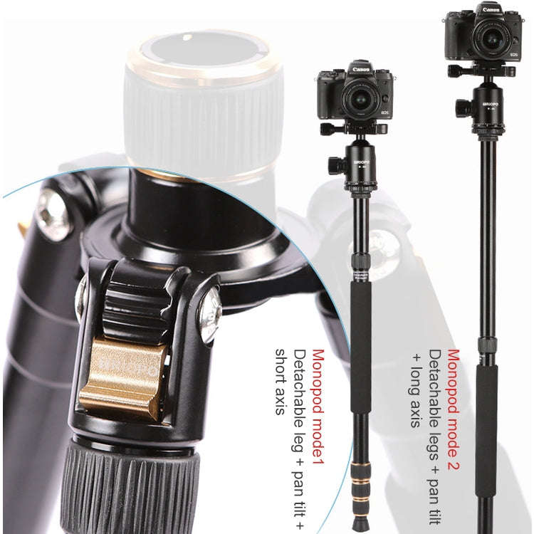 TRIOPO 554 Adjustable Portable  Aluminum Alloy Tripod with D-2A Ball Head for SLR Camera