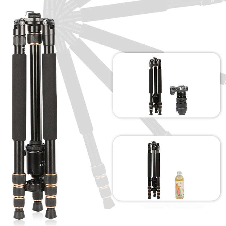 TRIOPO 554 Adjustable Portable  Aluminum Alloy Tripod with D-2A Ball Head for SLR Camera