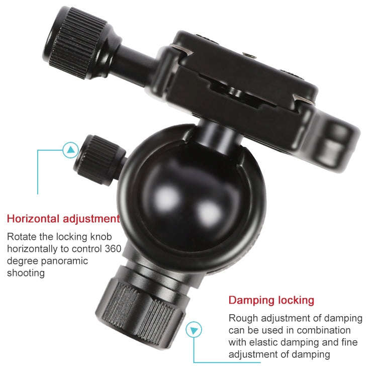 TRIOPO 853 Adjustable Portable Carbon Fiber Tripod with D2-A Ball Head for SLR Camera