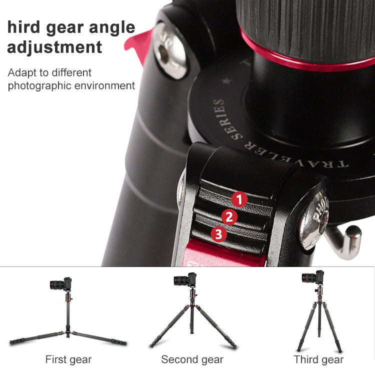 TRIOPO 888 Adjustable Portable Carbon Fiber Tripod with Q-2 Ball Head for SLR Camera, Pipe diamet...