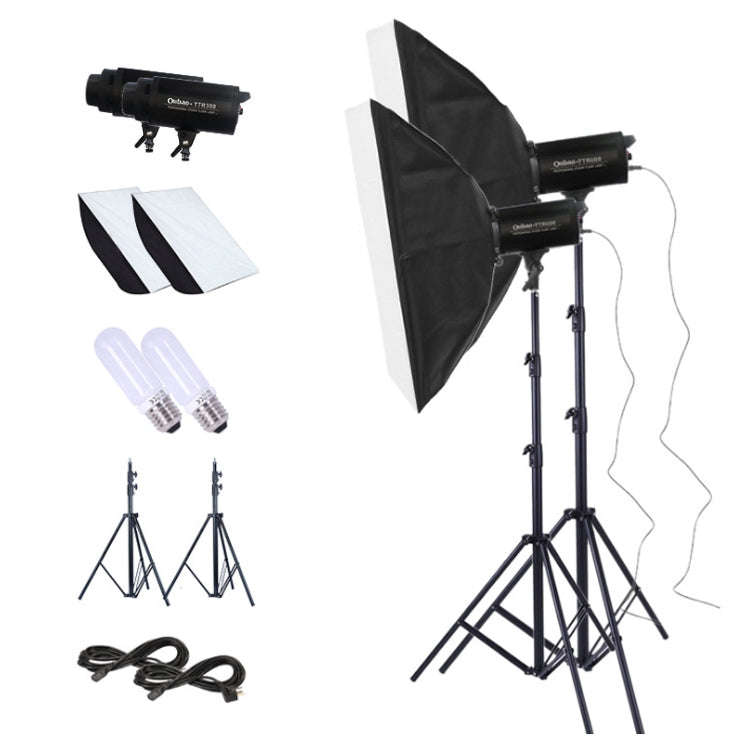 TRIOPO Oubao TTR300W 60x90cm Studio Softbox + Tripod Mount + 2x Light Bulb Photography Lighting T...