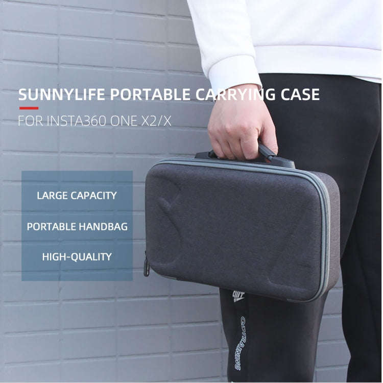Sunnylife IST-B193 Storage Bag Case Handbag for Insta360 ONE X2 / X(Black)