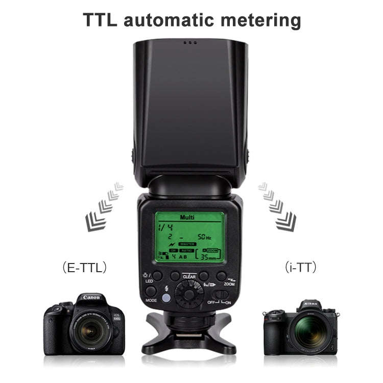 Triopo TR-666 2000mAh 2.4G Wireless Dual TTL Mode Flash Speedlite for Canon / Nikon DSLR Cameras