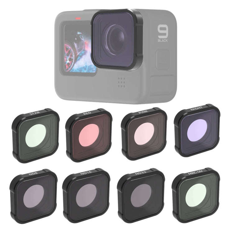 JSR KB Series STAR+MCUV+NIGHT+Diving Red+Diving Pink+ND8+ND16+ND32 Lens Filter for GoPro HERO13 B...