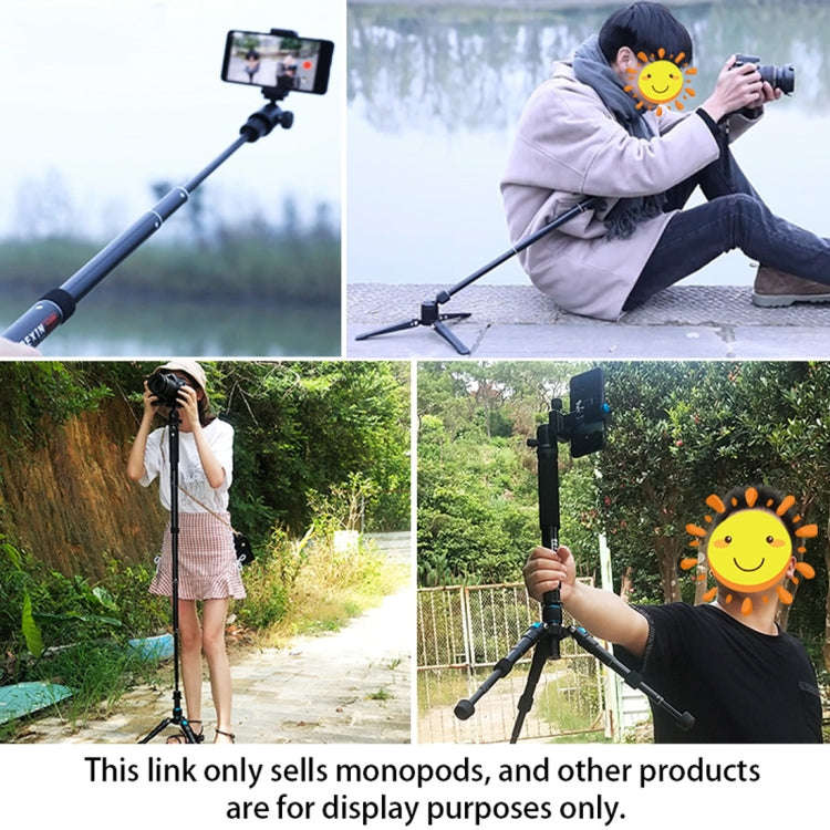BEXIN P308B Portable Travel Outdoor DSLR Camera Aluminum Alloy Monopod Holder (Black)