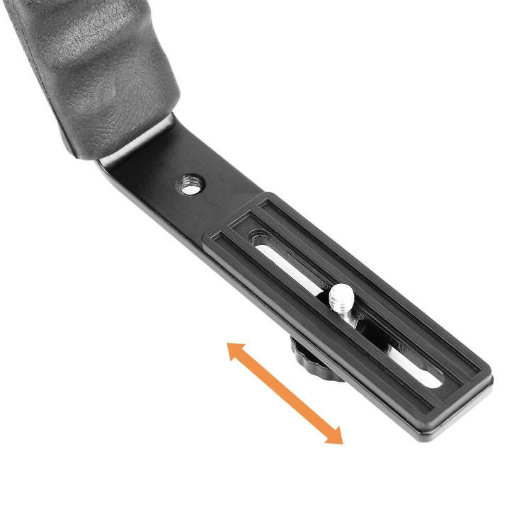L-Shaped Aluminum Flash Bracket Camera Holder(Black)