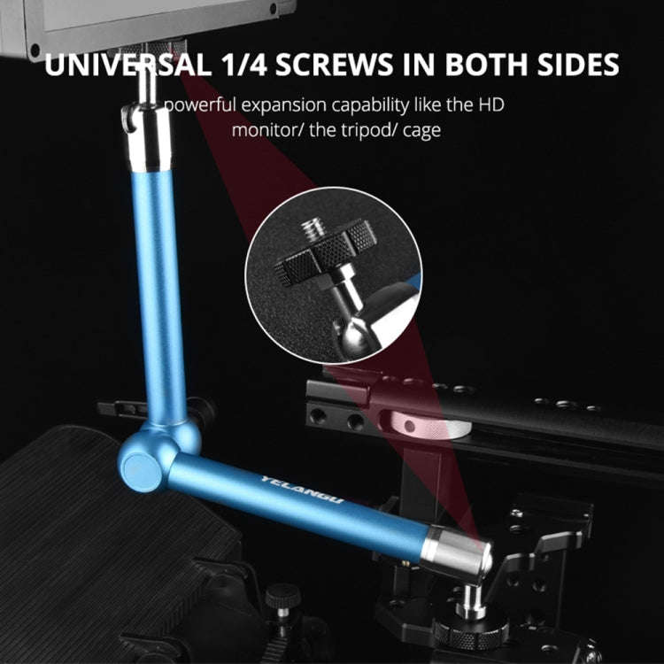 YELANGU 7 inch Adjustable Friction Articulating Magic Arm(Blue)
