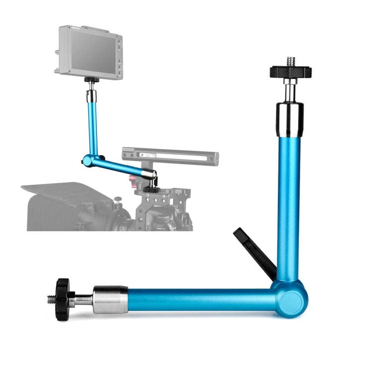 YELANGU 11 inch Adjustable Friction Articulating Magic Arm(Blue)
