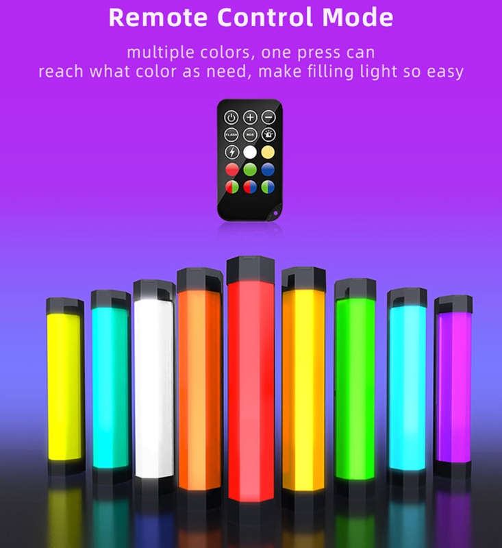 LUXCeO RGB Colorful Photo LED Stick Video Light APP Control Adjustable Color Temperature Waterpro...