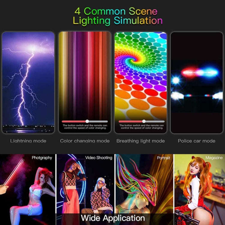 LUXCeO P7RGB Pro Colorful Photo LED Stick Video Light APP Control Adjustable Color Temperature Wa...