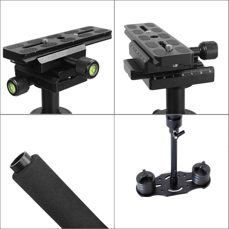 YELANGU S60N Aluminum  Handheld Stabilizer for Camcorder DV Video Camera DSLR(Black)
