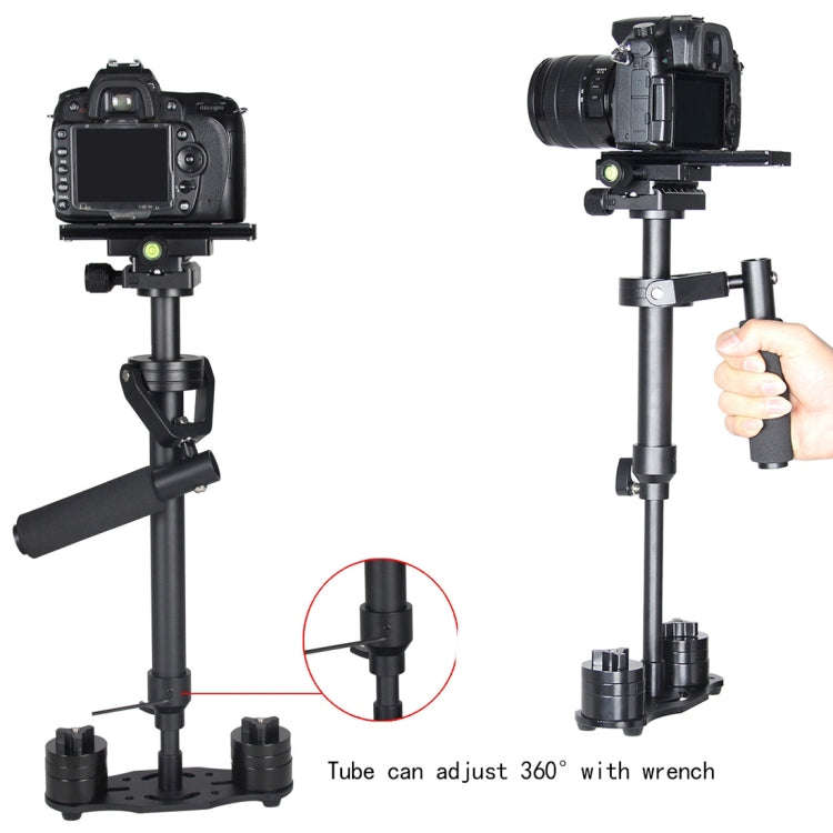 YELANGU S60N Aluminum  Handheld Stabilizer for Camcorder DV Video Camera DSLR(Black)