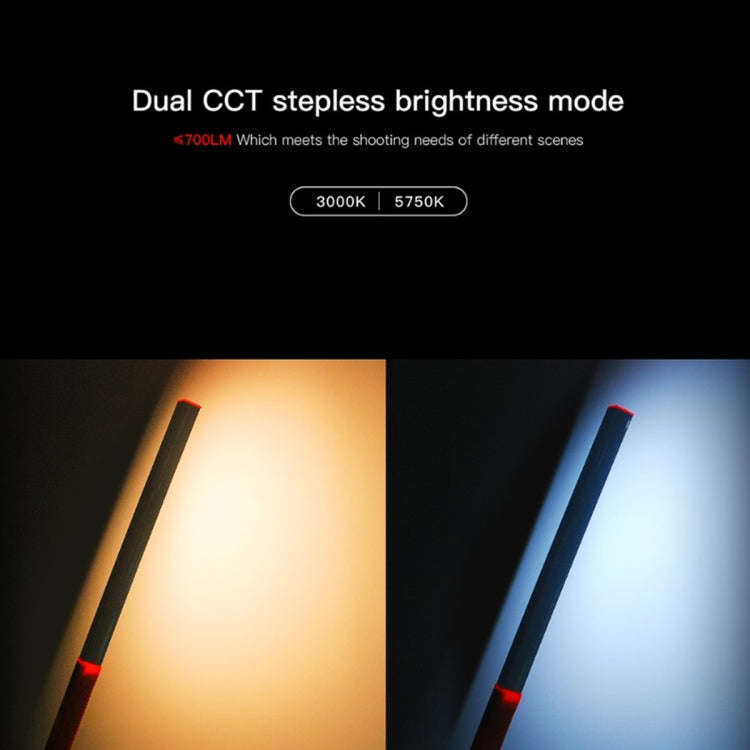 LUXCeO Q508D Dual Color Temperature Photo LED Stick Video Light Handheld LED Fill Light Flash Lig...