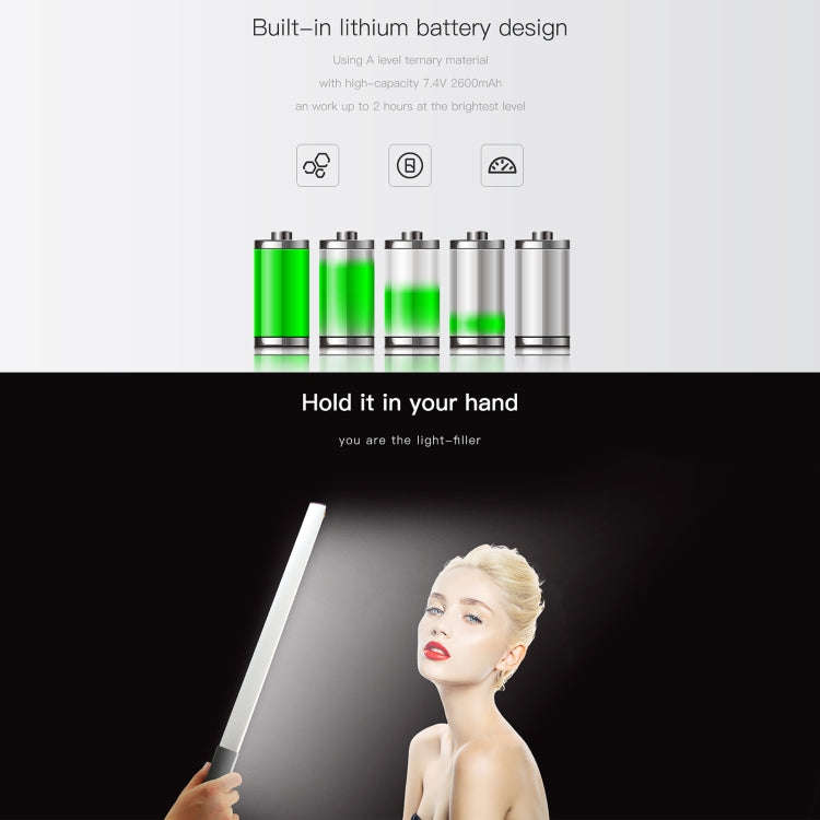 LUXCeO Q508S Dual Color Temperature 1000LM Photo LED Stick Video Light Handheld LED Fill Light Fl...