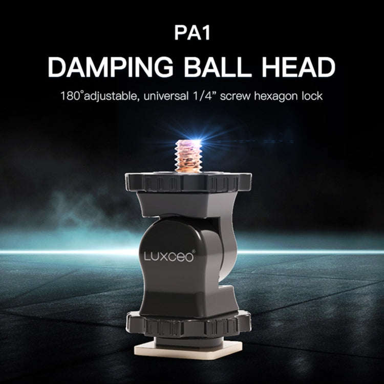 LUXCeO PA1 Camera Universal Hot Shoe Holder Damping Ball-Head Bracket (Black)