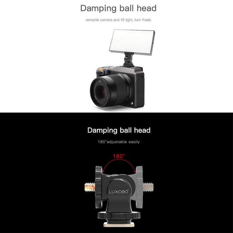 LUXCeO PA1 Camera Universal Hot Shoe Holder Damping Ball-Head Bracket (Black)