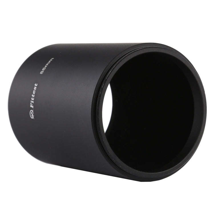 FITTEST 55mm Thread Type Straight Tube Full Metal Lens Hood Shade for Medium Telephoto Lens