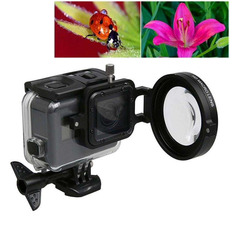 For GoPro HERO5 Sport Action Camera Professional 58mm 16X Macro Lens Close-up Filter with Lens Ba...
