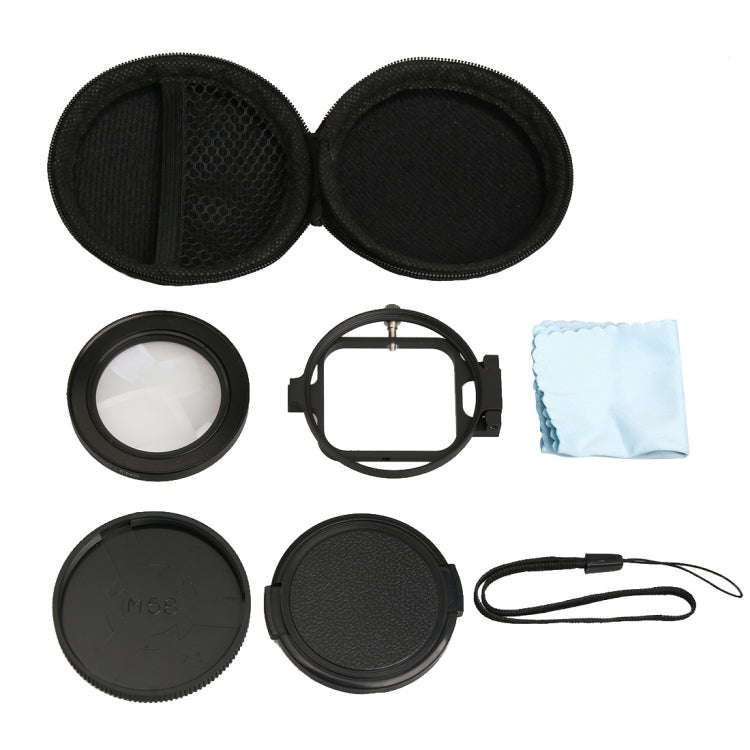 For GoPro HERO5 Sport Action Camera Professional 58mm 16X Macro Lens Close-up Filter with Lens Ba...