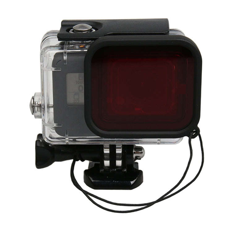 For GoPro HERO5 30m Waterproof PC & ABS Housing Protective Case + Camera Lens Red Quadrate Filter...