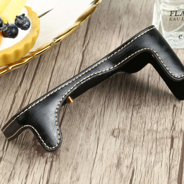 1/4 inch Thread PU Leather Camera Half Case Base for Canon EOS 77D / 800D(Black)