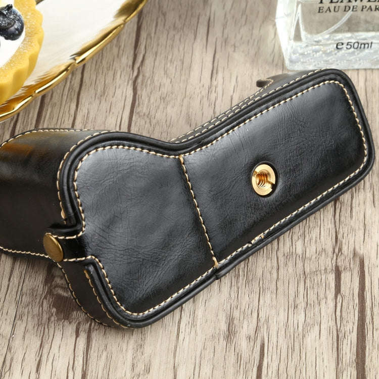 1/4 inch Thread PU Leather Camera Half Case Base for Canon EOS 77D / 800D(Black)