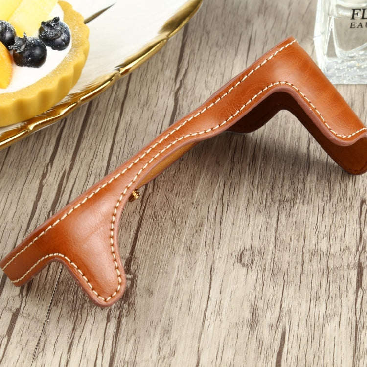 1/4 inch Thread PU Leather Camera Half Case Base for Canon EOS 77D / 800D(Brown)