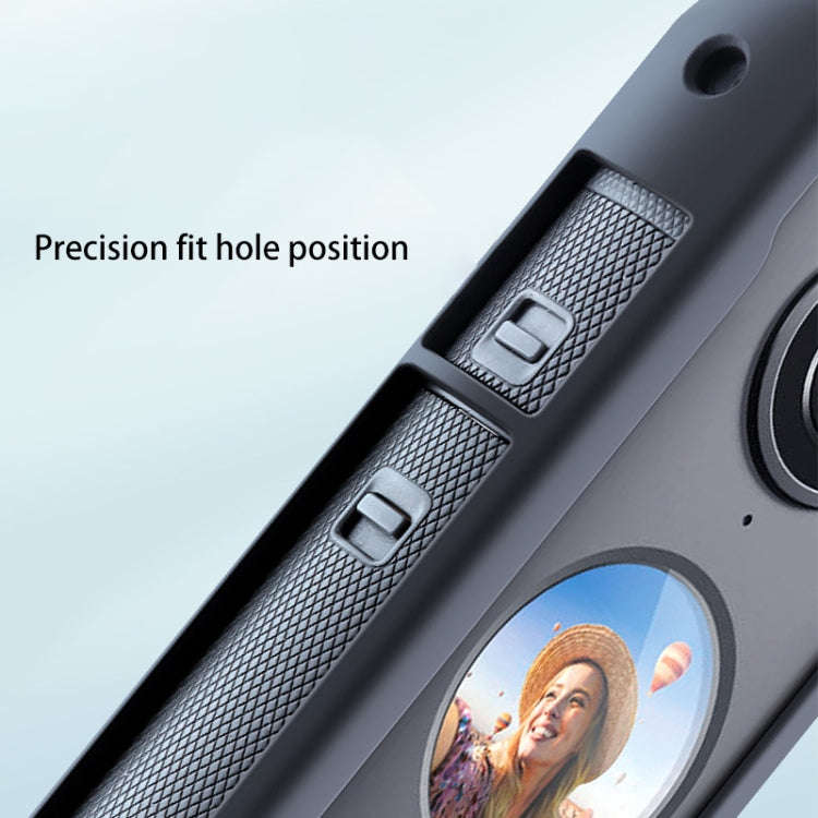 PC Plastic Protective Frame Mount Cage with Tripod Base Adapter for Insta360 One X2(Black)