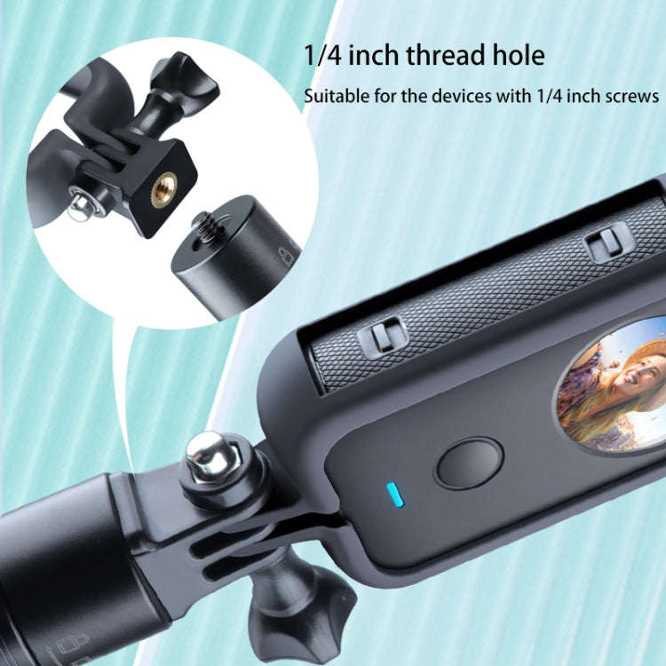 PC Plastic Protective Frame Mount Cage with Tripod Base Adapter for Insta360 One X2(Black)