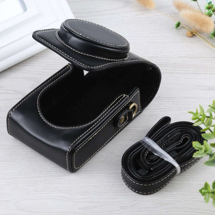 Vertical Flip Full Body Camera PU Leather Case Bag with Strap for Ricoh GR III / GRII, Sony ZV-1 ...