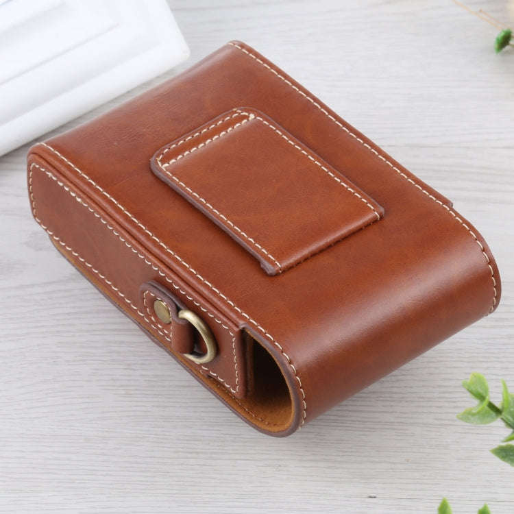 Vertical Flip Full Body Camera PU Leather Case Bag with Strap for Ricoh GR III / GRII, Sony ZV-1 ...