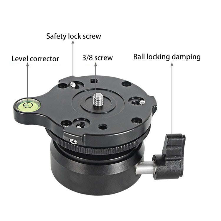 BEXIN DY-60N 3/8 inch Thread Dome Professional Tripod Leveling 360 Degree Panorama Head Base with...