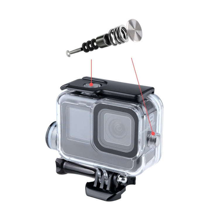 For GoPro HERO10 Black / HERO9 Black 30m Charging Waterproof Housing Case with Buckle Basic Mount...