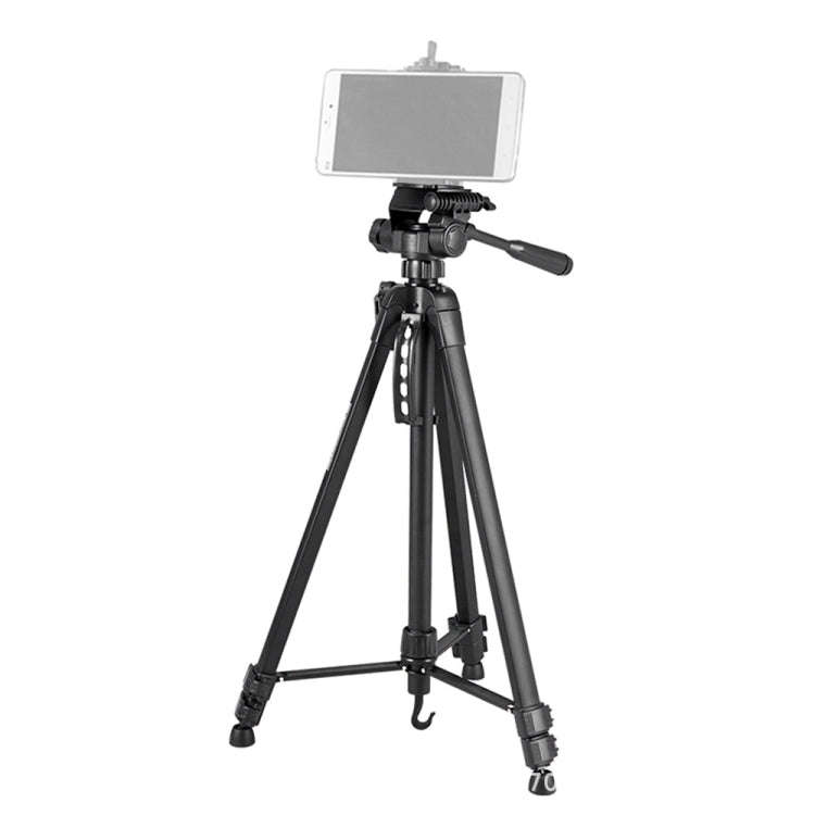 WeiFeng WT-3560 3-Section Folding Legs Live Broadcast Aluminum Alloy Tripod Mount (Black)