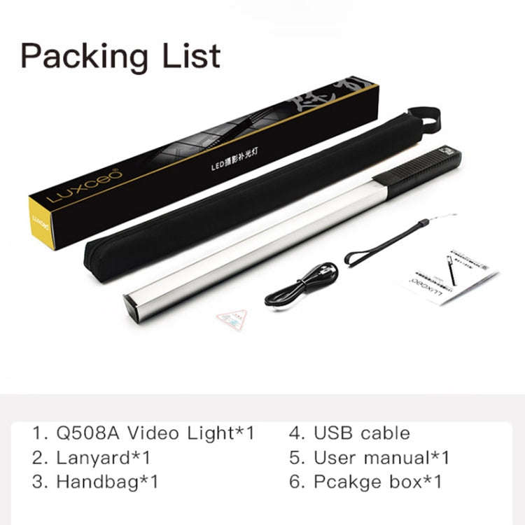 LUXCeO Q508A 8 Color Photo LED Stick Video Light Waterproof Handheld LED Fill Light Flash Lightin...